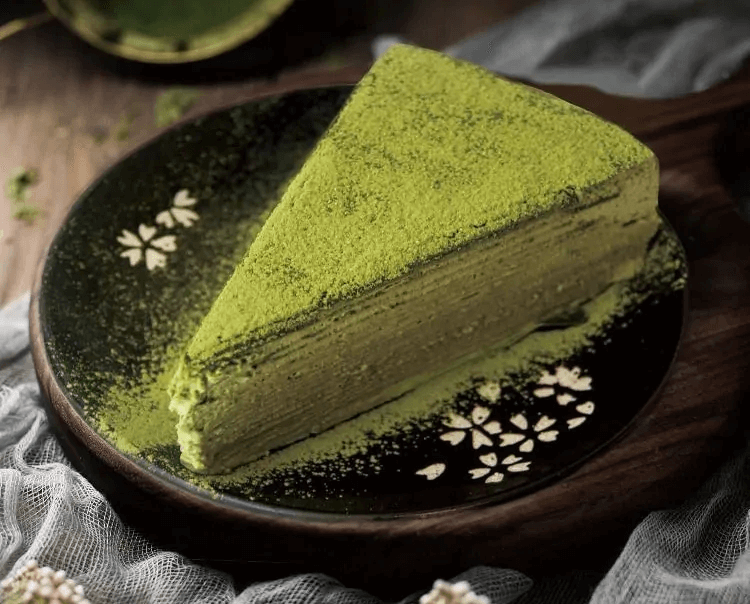 Matcha mille crêpes cake