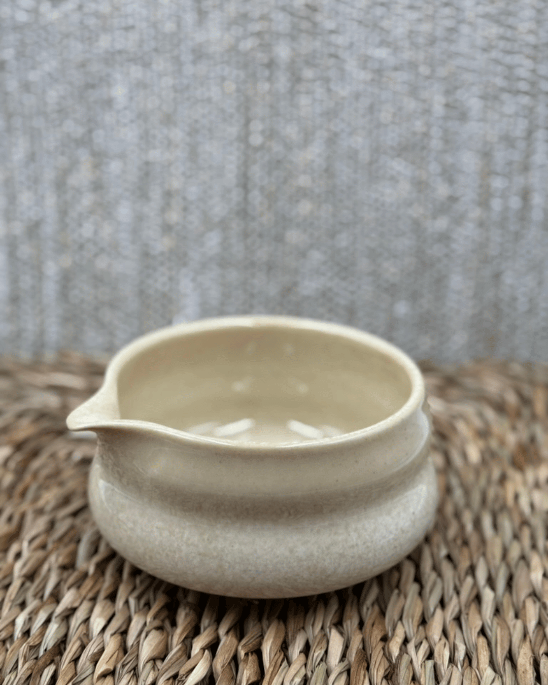 Chawan en céramique beige