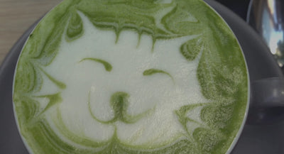 Matcha latte art chat